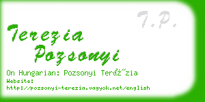 terezia pozsonyi business card